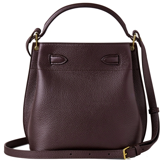 Mulberry Islington Bucket Ebony Small Classic Grain